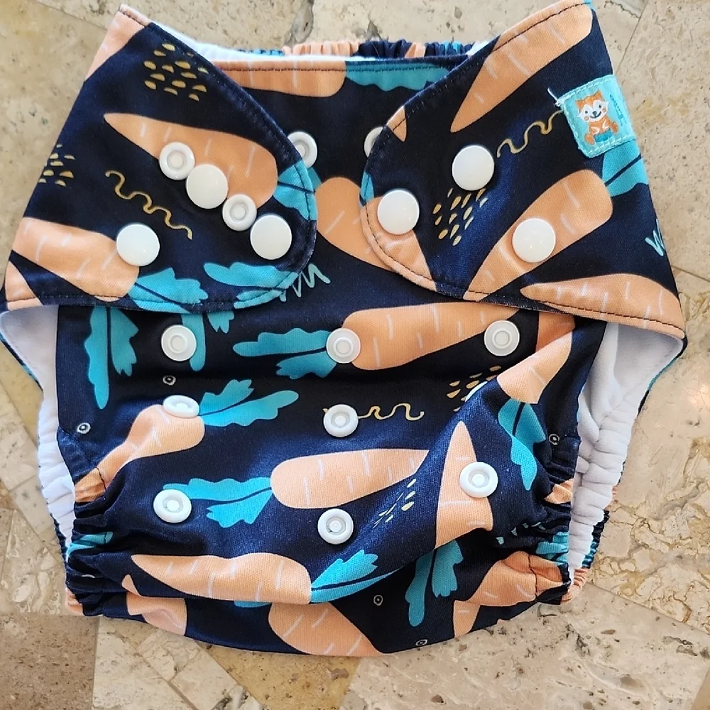 3 Colorful Baby Reusable Cloth Diapers